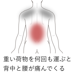仕事で重いものを持ち続けて、腰と背中が痛い|背部痛、腰痛のツボ|ツボネット 鍼灸の症例が検索できるツボ辞典