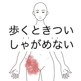 鍼灸の症例「歩行時と深くしゃがむと痛む右股関節痛の1症例」（愛知県あま市 / 名鉄七宝駅）