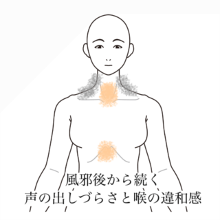 鍼灸の症例「風邪後から続く声の出しづらさと喉の違和感」（清澄白河）