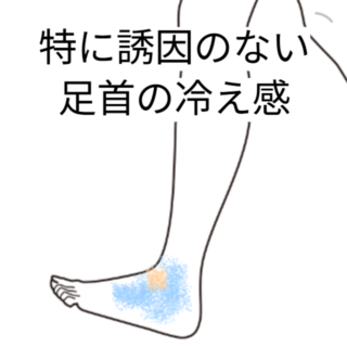 鍼灸の症例「特に誘因のない足首の冷え感」（阪急芦屋川駅/兵庫県芦屋市）